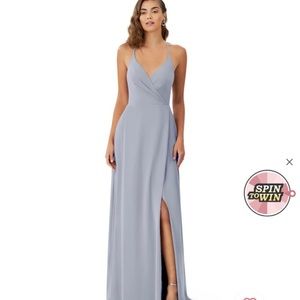 Azazie dusty lavender Davis bridesmaid dress